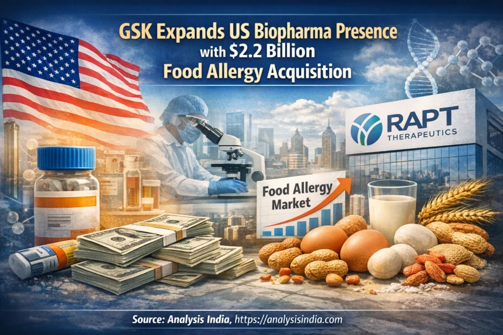 GSK US biopharma acquisition of RAPT Therapeutics highlighting food allergy drug investment in the United States market