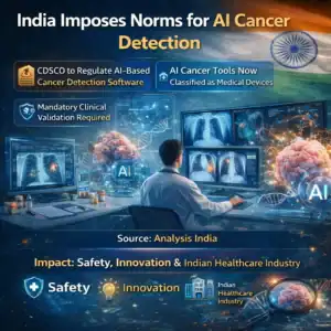 India imposes norms for AI cancer detection showing CDSCO regulation impact on Indian healthcare industry