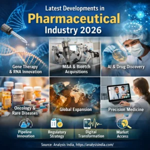 Latest developments in pharmaceutical industry 2026 including pipeline innovation, M&A, AI drug discovery and precision medicine trends