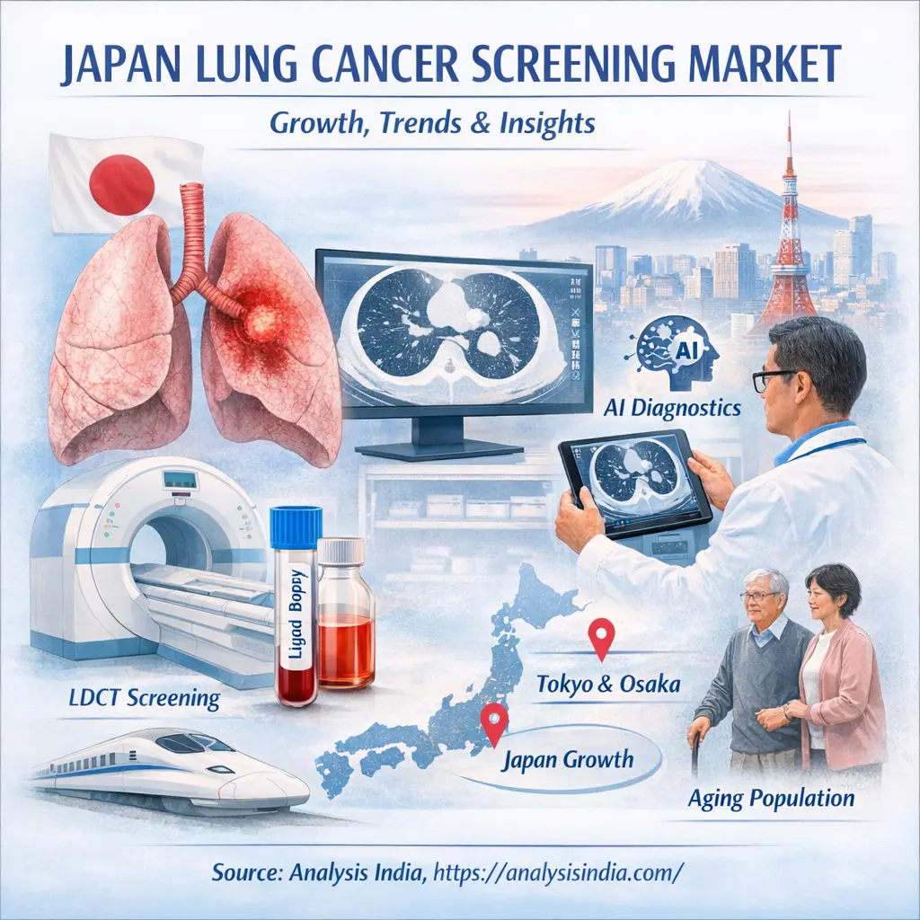 Japan lung cancer screening market growth trends CT scan and early detection technology