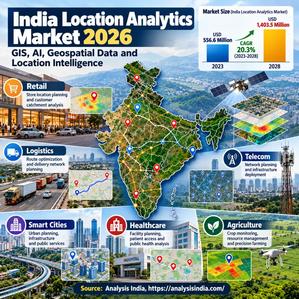 India Location Analytics Market 2026 with GIS, AI and industry applications
