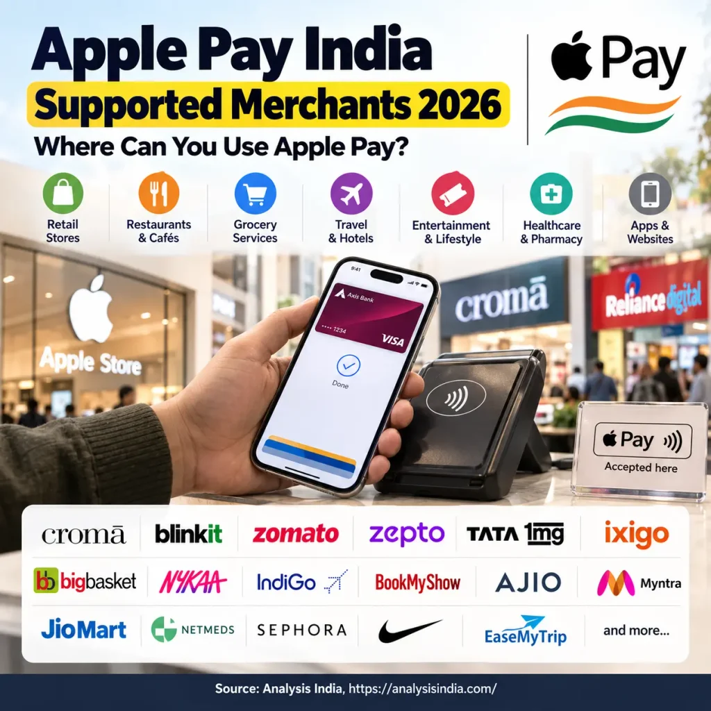 Apple Pay India supported merchants 2026